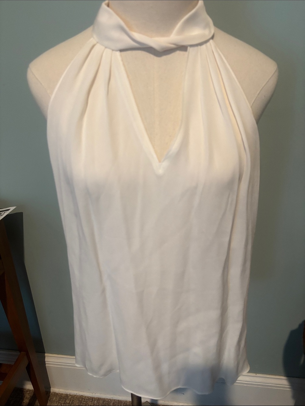 NWT Ramy Brook Cream Halter V-Keyhole Camisole